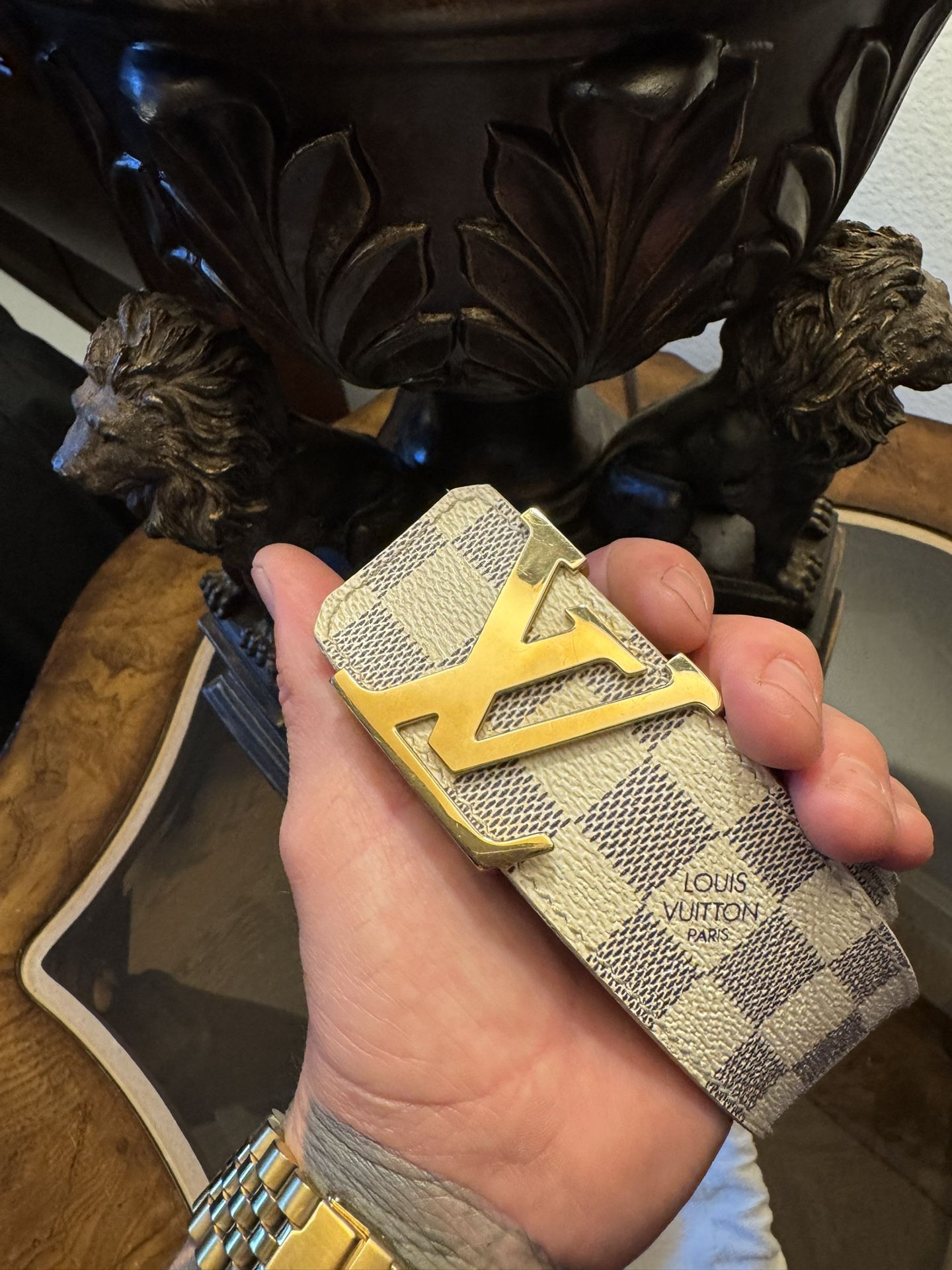 Louis Vuitton Damier Azur belt