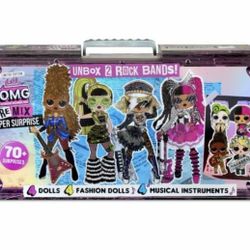 LOL OMG Remix Super Surprise 2 Rock Bands Doll Set with Working Instruments