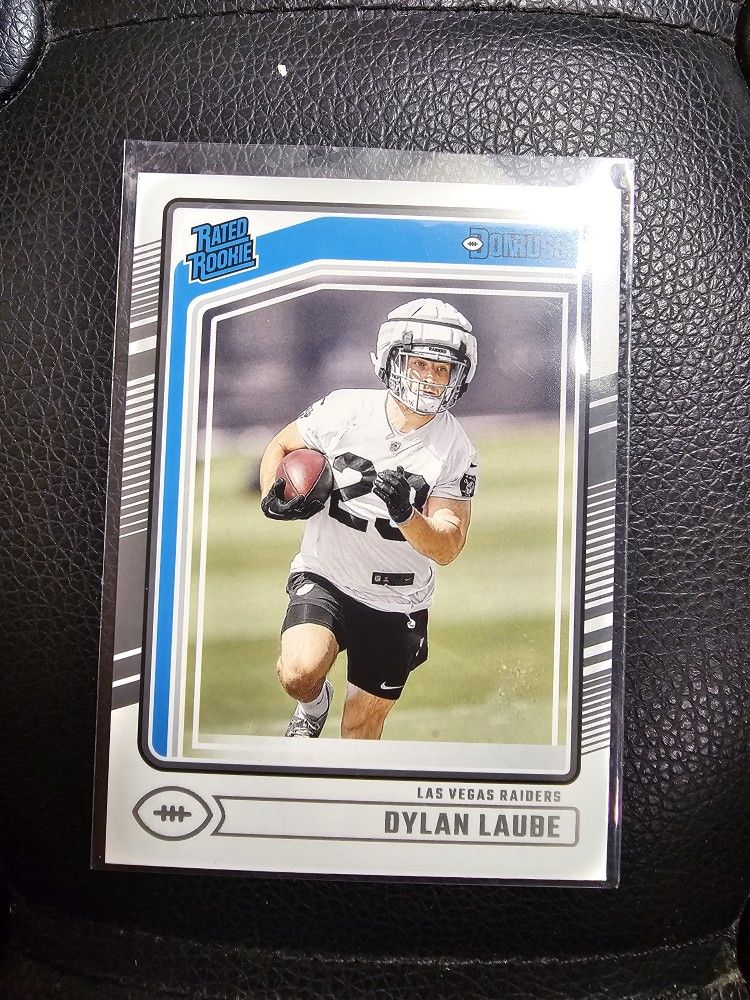 DYLAN LAUBE RAIDERS DON RUSS RATED ROOKIE PANINI NFL SPORTS CARD!