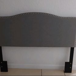  Willa Arlo Interiors Light Gray Wood Headboard