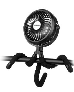 New in box Stroller Fan, Baby Travel Essentials for Beach Disney, Newborn Born Boy & Girl Showers Gifts Registry Search, Rechargeable Clip On Fan for 