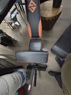 Adjustable Weight Bench Black and Orange