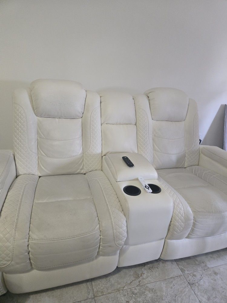 Sofas White Reclinables