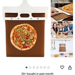 Sliding Pizza Peel, 21x12 In Pizza Slider Paddle that Transfer Pizza, Wood pizza shovel with Handle, Non Stick Pizza Peel, Pizza Peel Spatula Paddle f