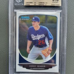 Corey Seager Rookie Bowman Card Graded Beckett