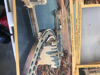 VINTAGE HOOVER DAM, BOULDER CITY POST CARDS