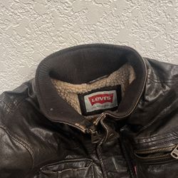 LEVIs Brown Leather Jacket