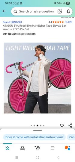 Pink Bicycle Handlebar Tape
