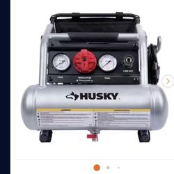 New HUSKY 1 GAL. 135 PSI PORTABLE ELECTRIC QUIET AIR COMPRESSOR