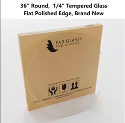 36” Round ¼” thick piece of tempered glass BRAND NEW!!