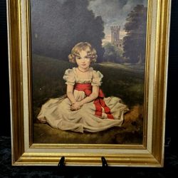 Vintage art print titled "Little Princess" by Hans Volkmann 17"×14" 