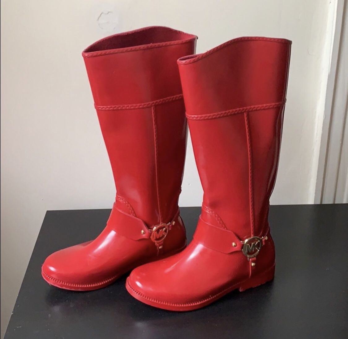 Michael Kors Red Rainboots