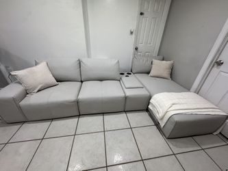 Light Grey Sectional Couch Right Chaise