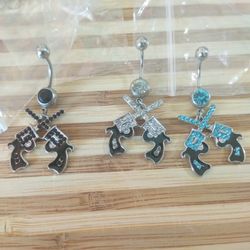 2 Guns Belly Rings 
