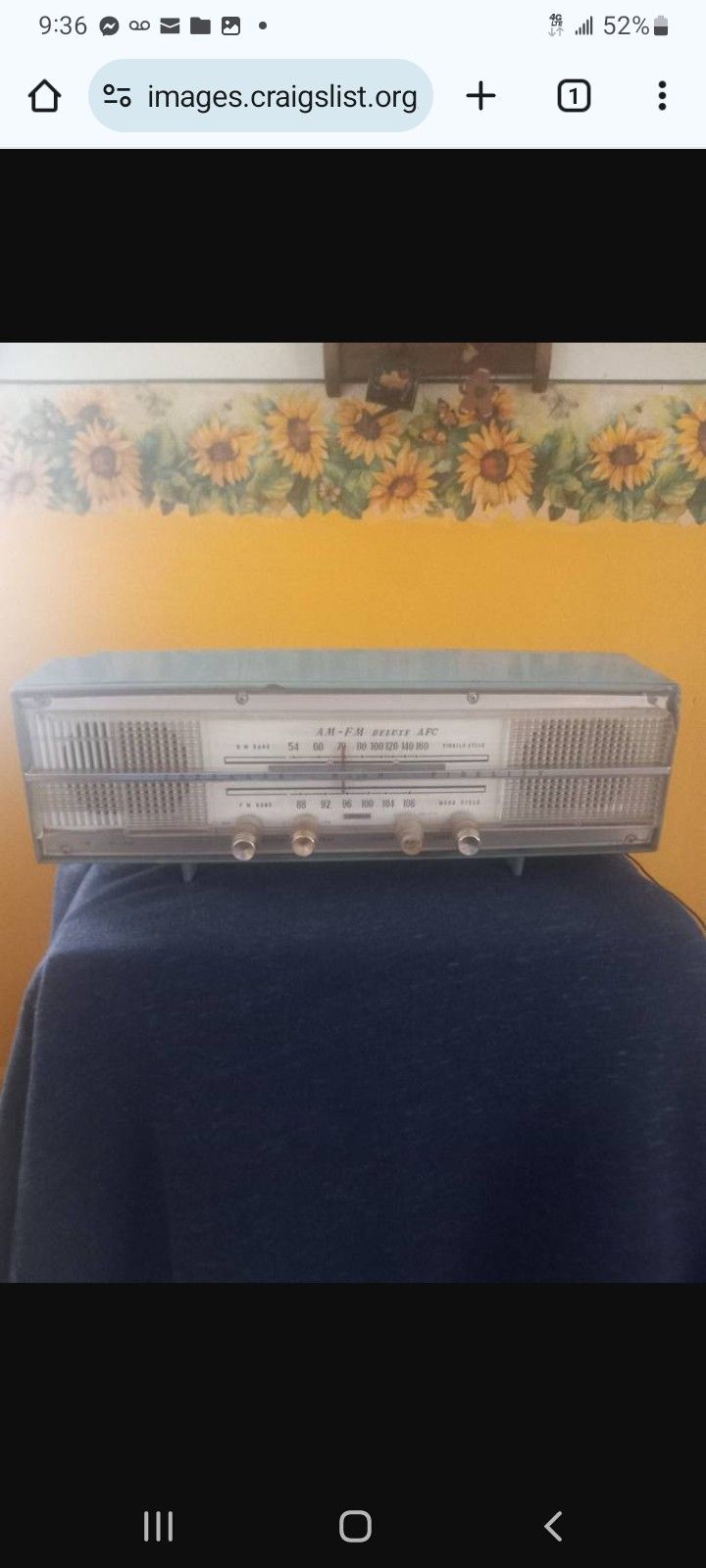 Vintage 7 Tube High Fidelity Am/Fm Radio #AF610A
