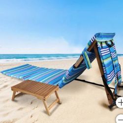 Beach Lounger with Tray Table
