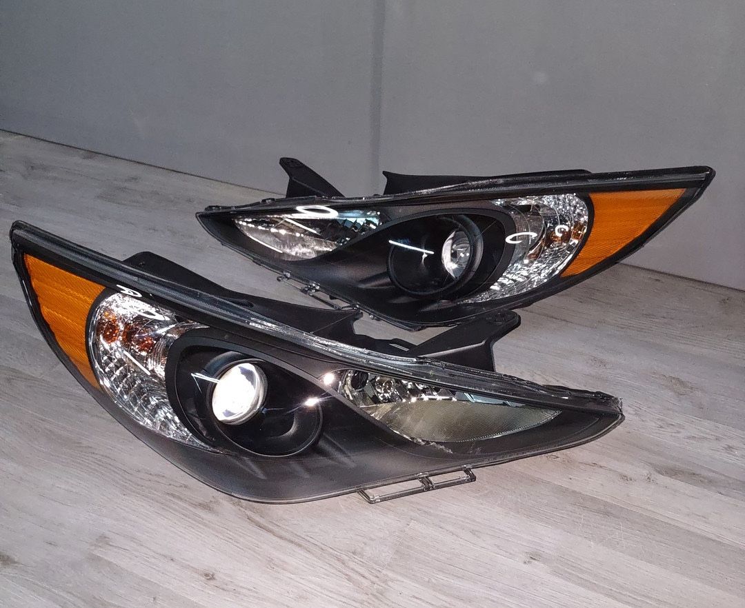 2011 to 2014 Hyundai Sonata Chrome OEM STYLE Headlights Luces Micas Calaveras faros Focos Luz