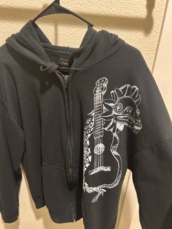 Black Hoodie with Dragon Guitar design