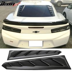 Fits 2016-2024 Chevy Camaro ABS Rear Window Louvers In Pairs