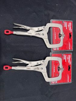 (2) Milwaukee 11” swivel jaw locking c clamp