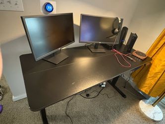 Adjustable Standing Computer Desk – Black