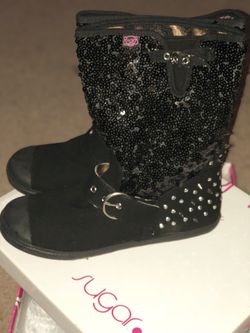 Sugar Black spike boots