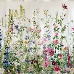 LIKE NEW "Wildflowers" wall backdrop for birthday party or baby shower and 2 serving plates $15 FIRM for ALL!