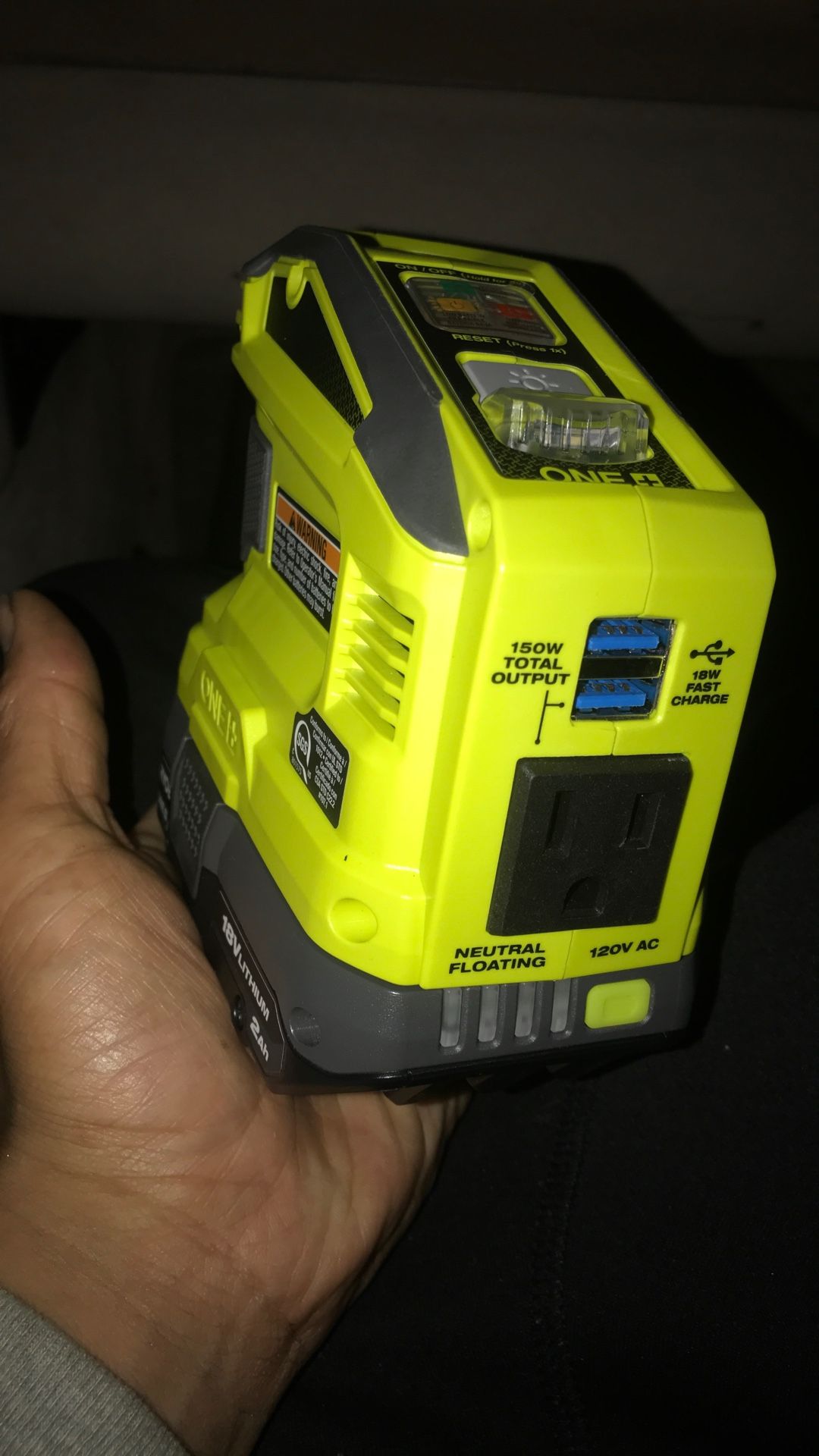 Ryobi Push Start Button Charger Indicator