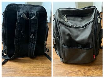 Heavy Duty Black Gray Backpack