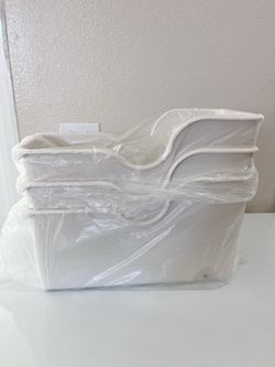 Pull Out Cabinet Organizer Bin with Roll Wheels for Kitchen Bathroom (Set of 3)