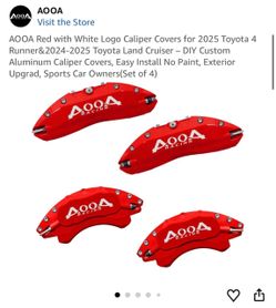 AOOA Racing Red Aluminum Caliper Covers Set of 4