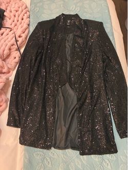 Black sequined jacket