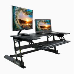 VIVO 36" Dual Monitor Sit-Stand Desk Converter – Like New