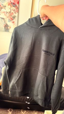 Essentials fear of god black hoodie
