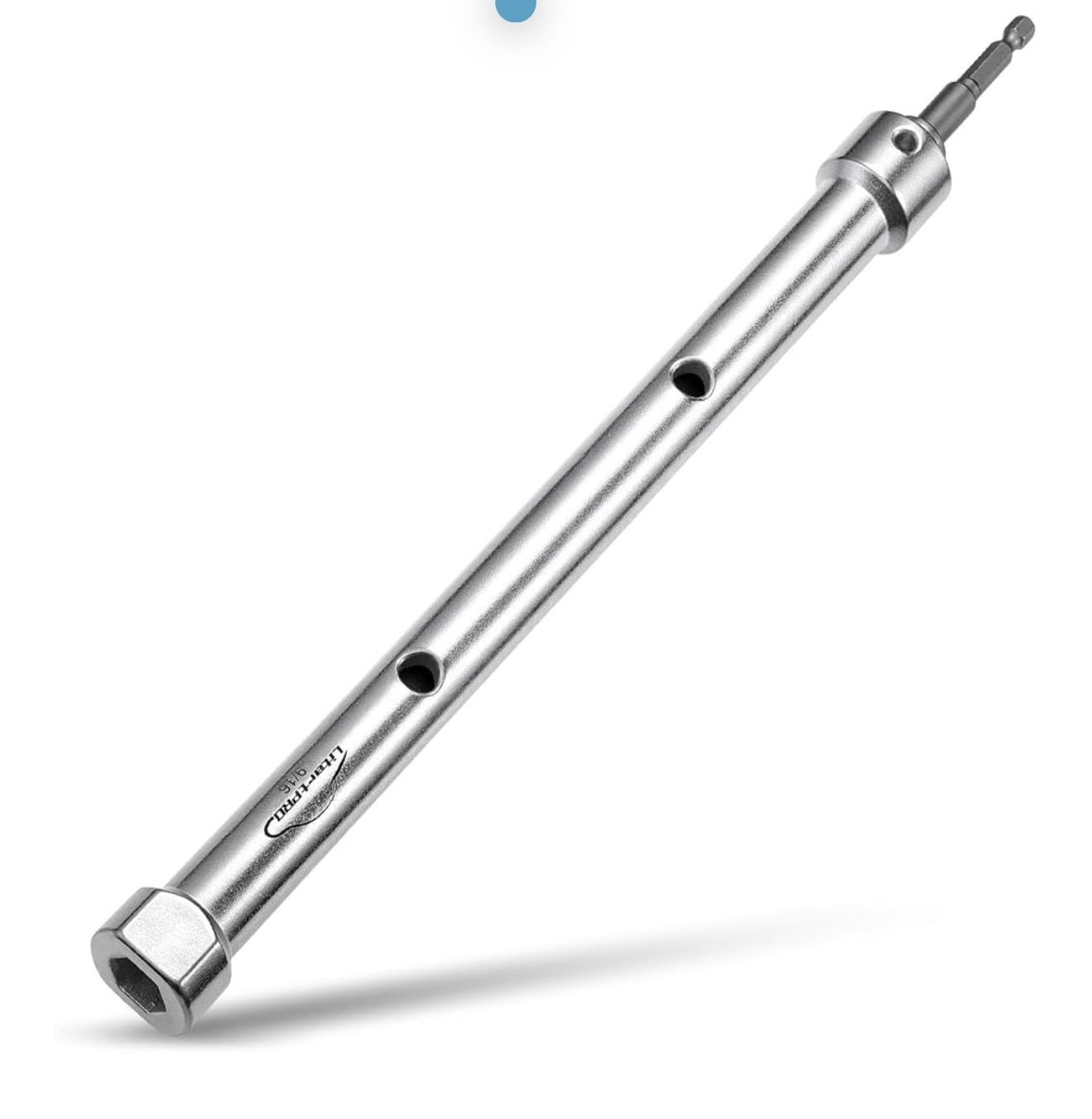 12inch 42CRMO 9/16" Power Nut Driver Nut Runner Hollow Socket,1/2" Hex Shank, Long Bolt and Ductwork Power Nut Driver for Overhead Fastening Operation