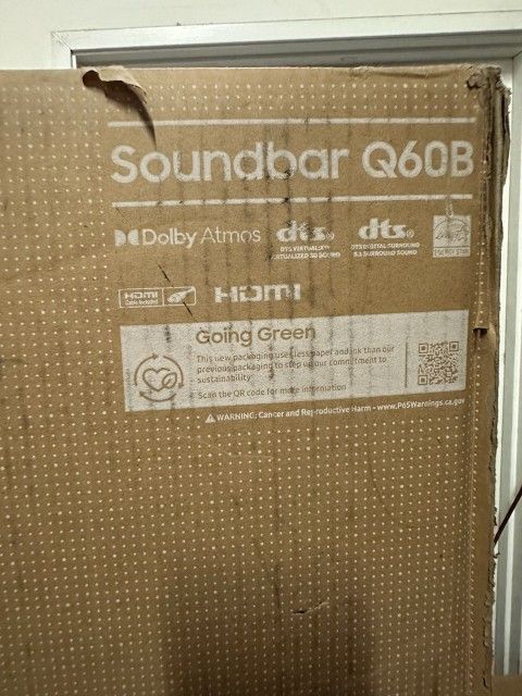 SAMSUNG HW Q60B 3.1ch Soundbar w/ Dolby Atmos DTX Virtual:X Q Symphony Adaptive Sound Game Mode Bluetooth Connection 2022