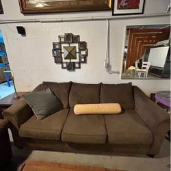 Olive Green Fabric Couch