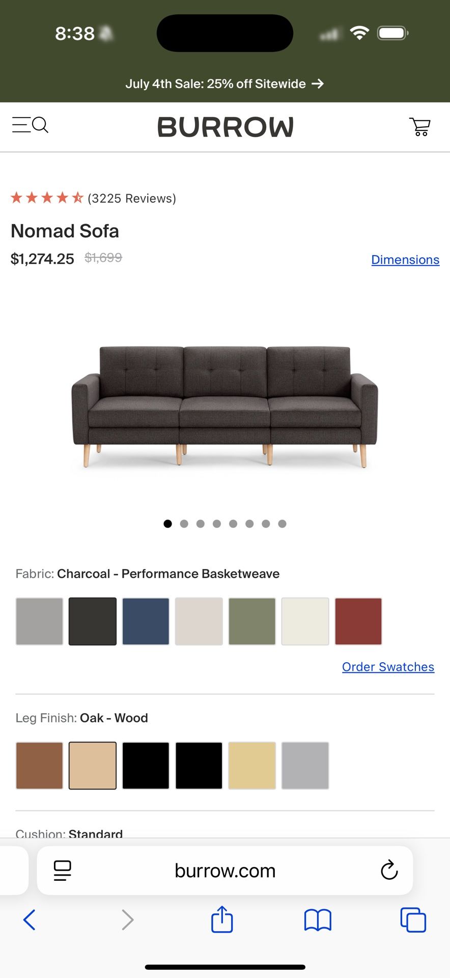 Nomad Sofa (Charcoal)