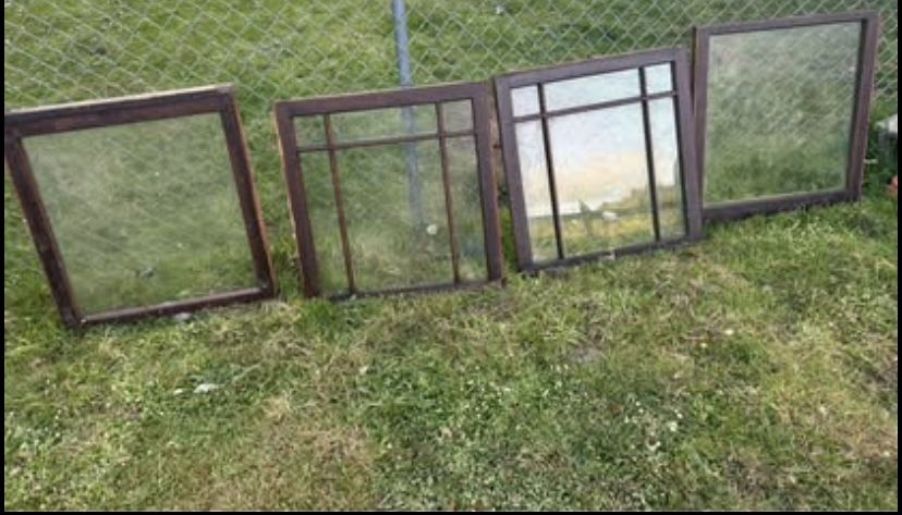 Vintage Craftsman Windows 28x29 Inches