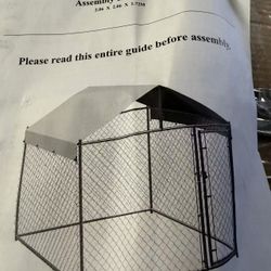 6.8FTX6.8FTX5.65FT Outdoor Dog Playpen Heavy Duty Dog Kennel House Mesh Dog Big Cage Pet Kennel Steel Fence with Secure Lock