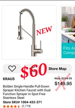 Kraus Bolden Kitchen Faucet - New Open Box