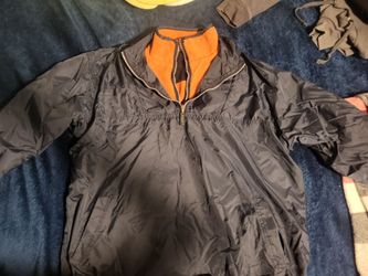 Famous Rugby blue and orange jacket