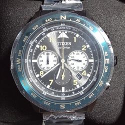 **BRAND NEW** CITIZEN Weekender Sport Chronograph Black Sunburst Dial  Watch