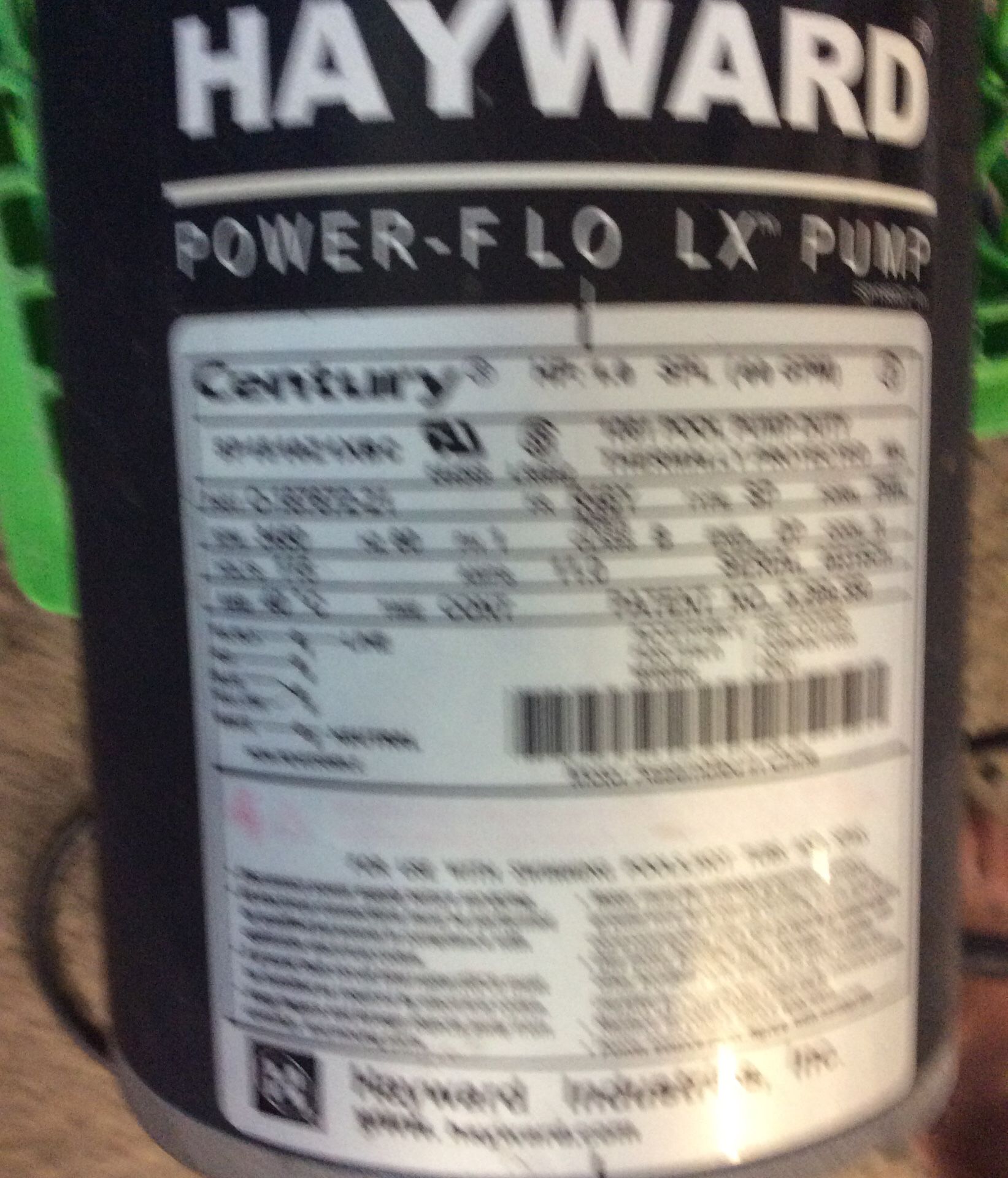 Hayward pool pump 1Hp runs good