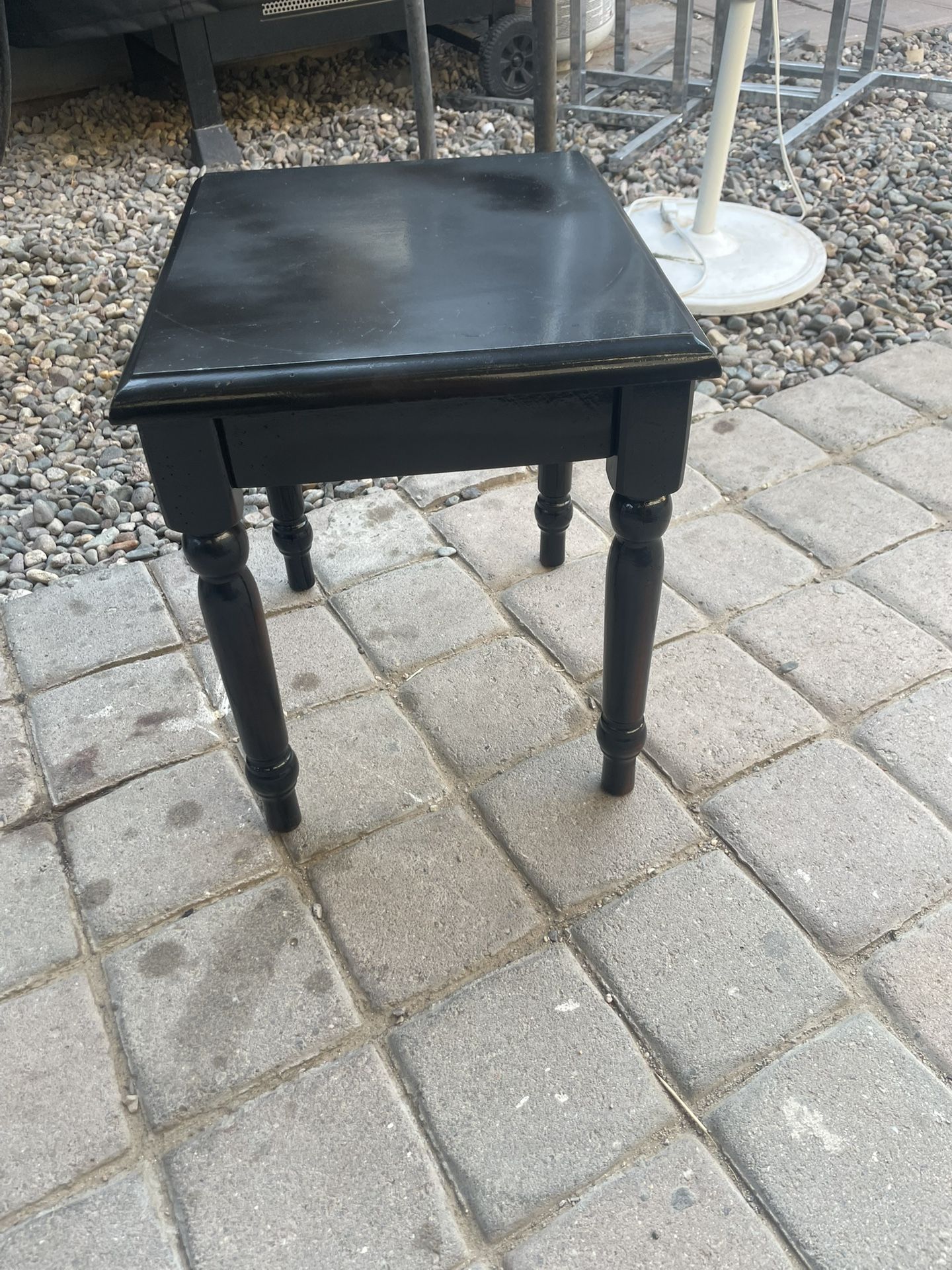 Wooden Black Stool