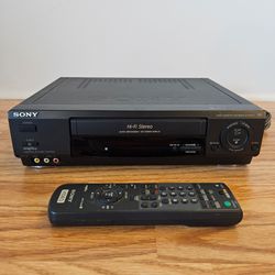 Sony SLV-688HF VCR VHS Player w/ Remote, Fully Tested & Working