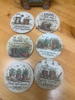Garden themed coaster set