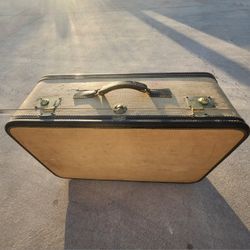 1950's Vintage Hartmann Tweed & Leather Hardside Suitcase