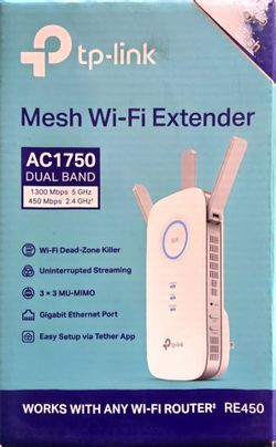 TP-Link AC1750 Mesh Wi-Fi Extender – RE450