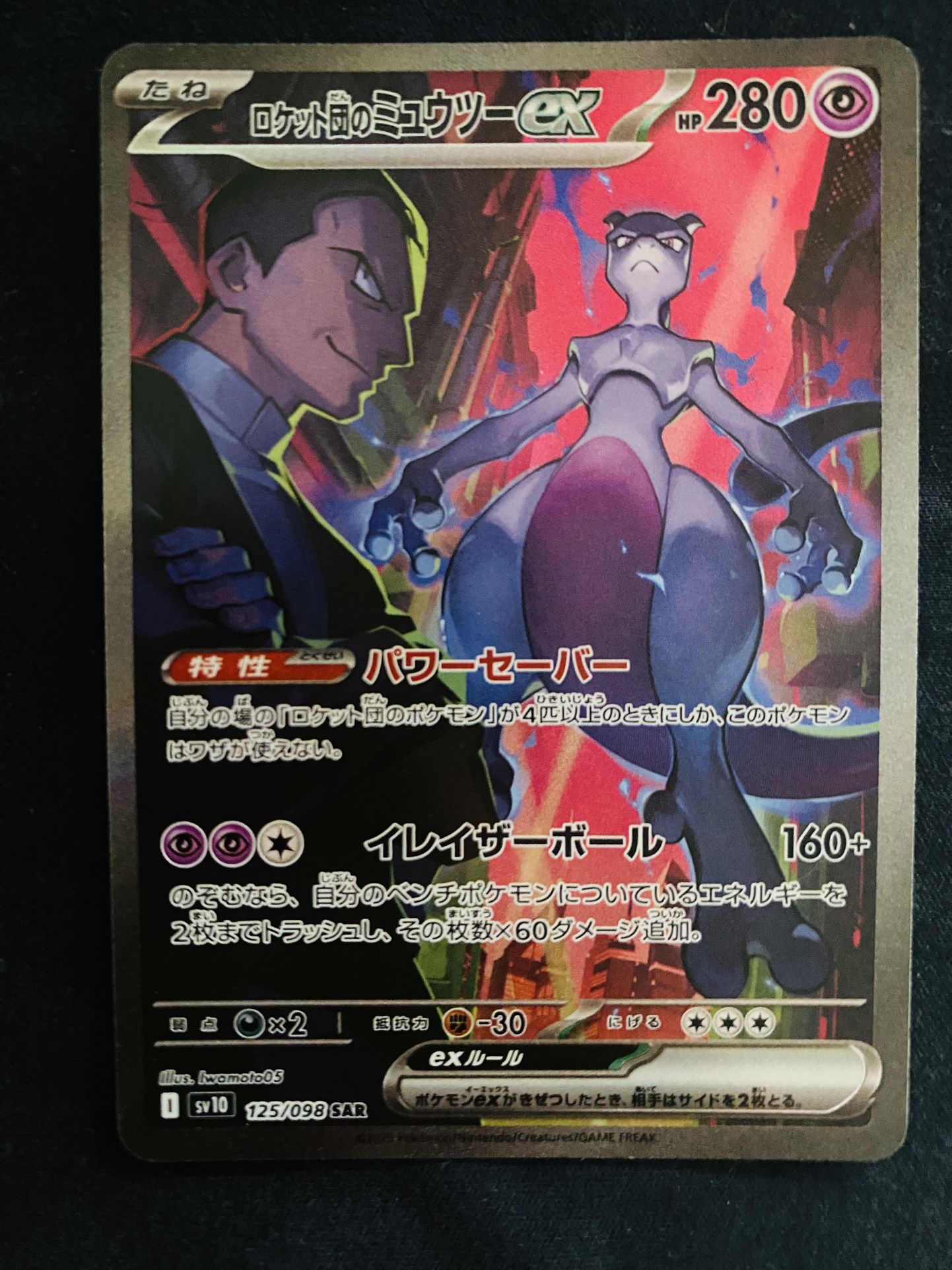 Mewtwo Ex SAR 125/098 Glory Team Rocket π (Update: Market adjusted Price)